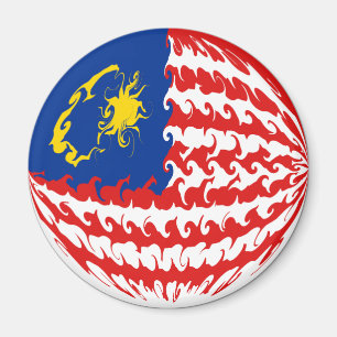 Malaysia Gnarly Flag Magnet