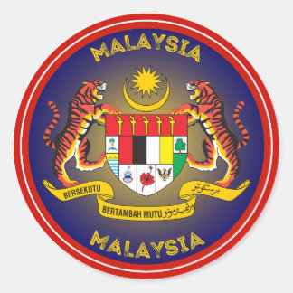 Malaysia Heritage Emblem Classic Round Sticker
