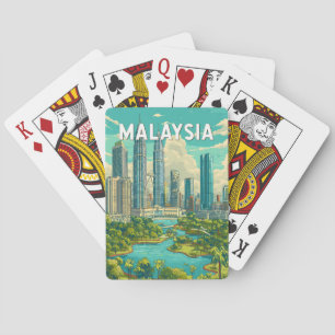 Malaysia Illustration Travel Art Vintage Playing Cards