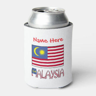Malaysia Malaysian Flag Red Personalised  Can Cooler