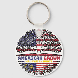 Malaysia Malaysian US American USA United States Key Ring