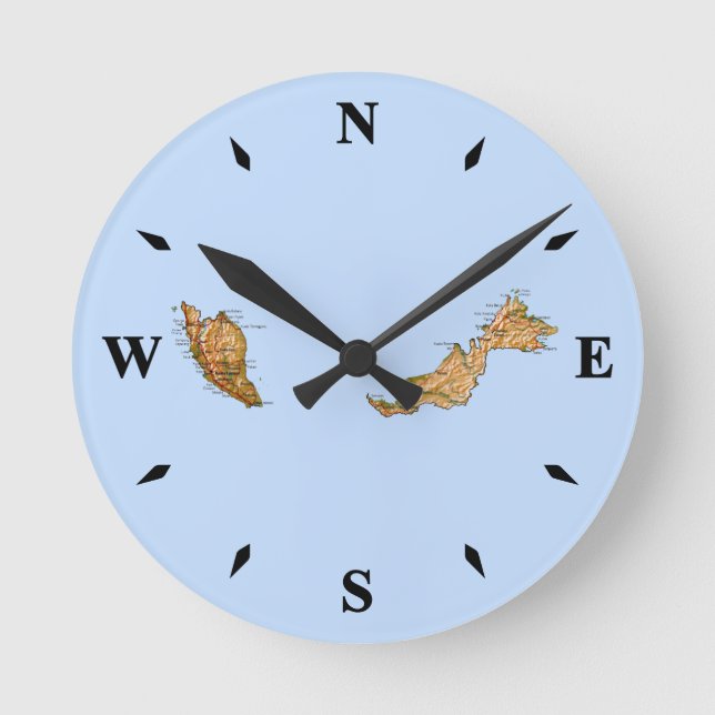 Malaysia Map Clock (Front)