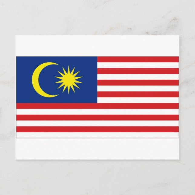 Malaysia National Flag Postcard (Front)