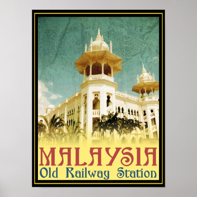 Malaysia Old Railway Station Poster (Front)