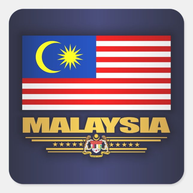 "Malaysia Pride" Square Sticker (Front)