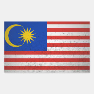 Malaysia Rectangular Sticker