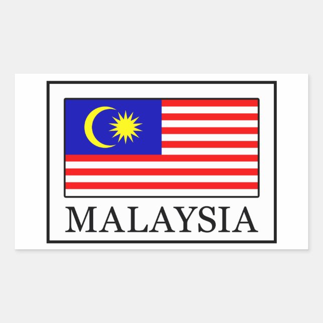 Malaysia Rectangular Sticker (Front)