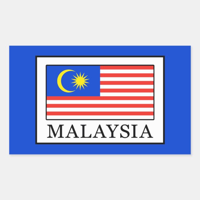 Malaysia Rectangular Sticker (Front)