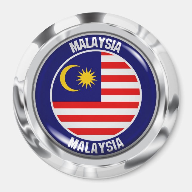 Malaysia Round Emblem Magnet (Front)