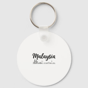 Malaysia Skyline Travel Vacation Outfits Key Ring