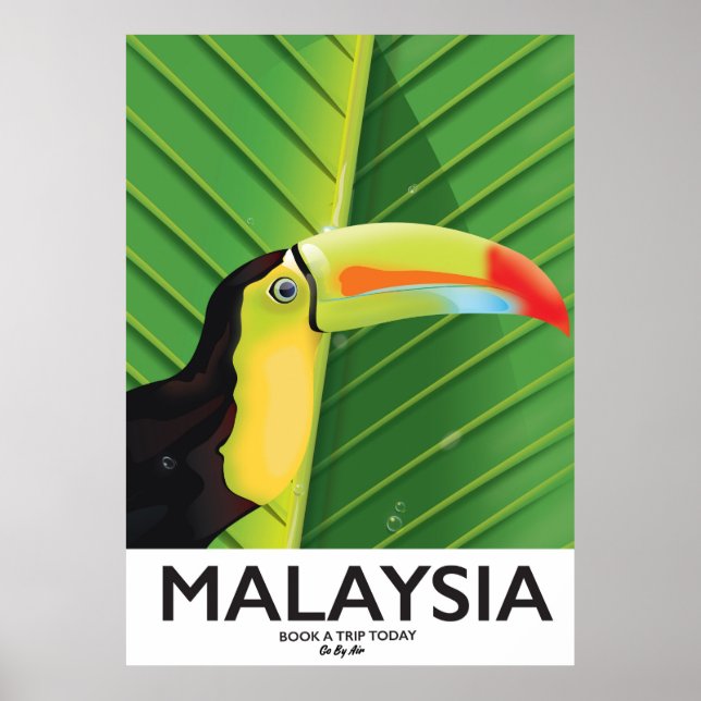 Malaysia Toucan travel poster (Front)