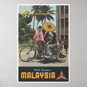 Malaysia Travel Poster Malaysian Art PrintA