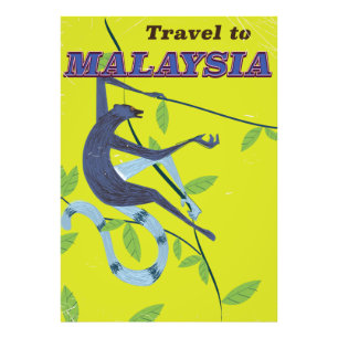 Malaysia vintage style travel poster
