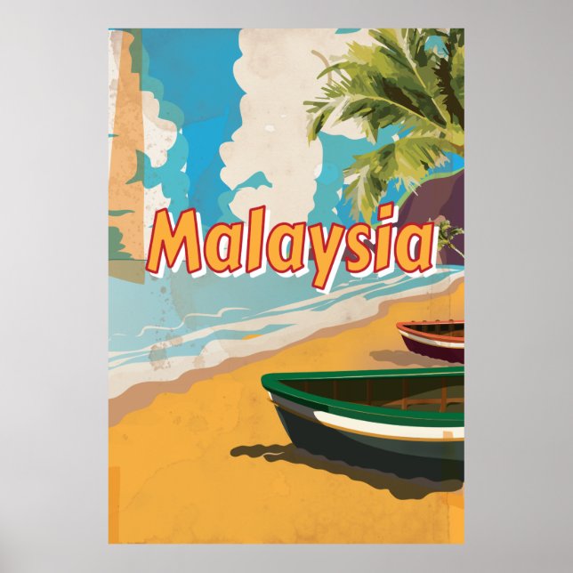 Malaysia Vintage vacation Poster (Front)