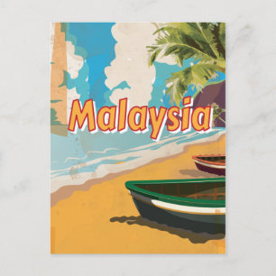 Malaysia Vintage vacation Poster Postcard