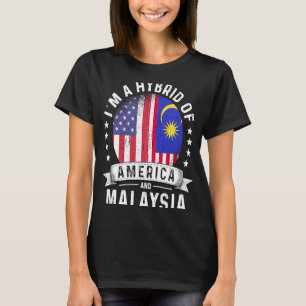 Malaysian American Patriot Grown Flag Humour T-Shirt