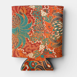Malaysian Batik: Beautiful Art Pattern. Can Cooler