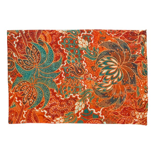 Malaysian Batik: Beautiful Art Pattern. Pillowcase (Front)