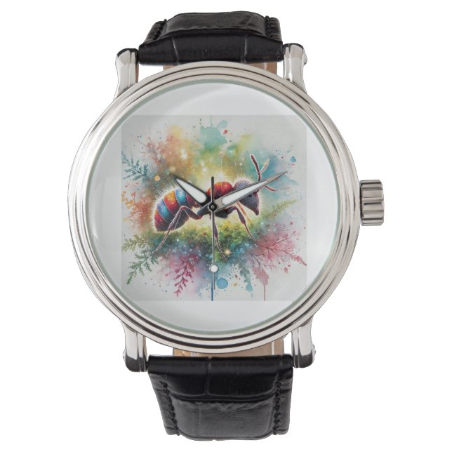 Malaysian exploding ant 221024AREF132 - Watercolor Watch (Front)