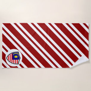 Malaysian flag beach towel