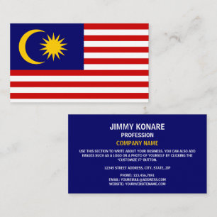 Malaysian Flag, Flag of Malaysia Business Card