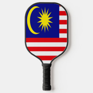 Malaysian flag pickleball paddle