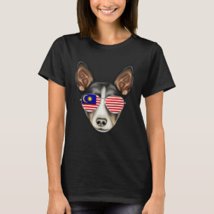 Malaysian Flag Rat Terrier Dog Malaysia Pocket T-Shirt