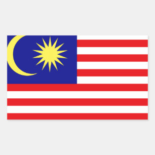 Malaysian Flag Rectangular Sticker