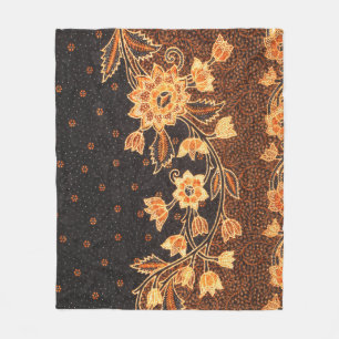 Malaysian Indonesian Batik Art Beauty Fleece Blanket