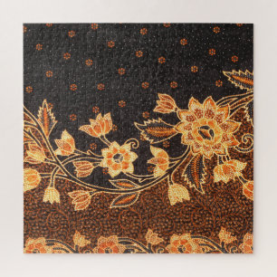 Malaysian Indonesian Batik Art Beauty Jigsaw Puzzle