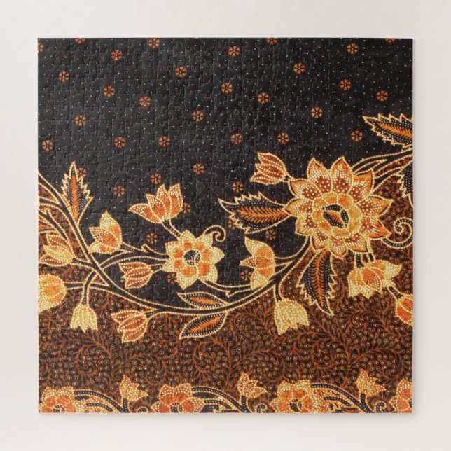 Malaysian Indonesian Batik Art Beauty Jigsaw Puzzle (Vertical)