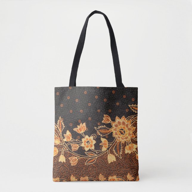 Malaysian Indonesian Batik Art Beauty Tote Bag (Front)