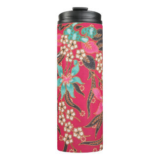 Malaysian Indonesian Batik Art Pattern Thermal Tumbler