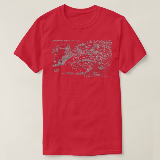 Malazan Seven Cities Map White Design T-Shirt (Design Front)