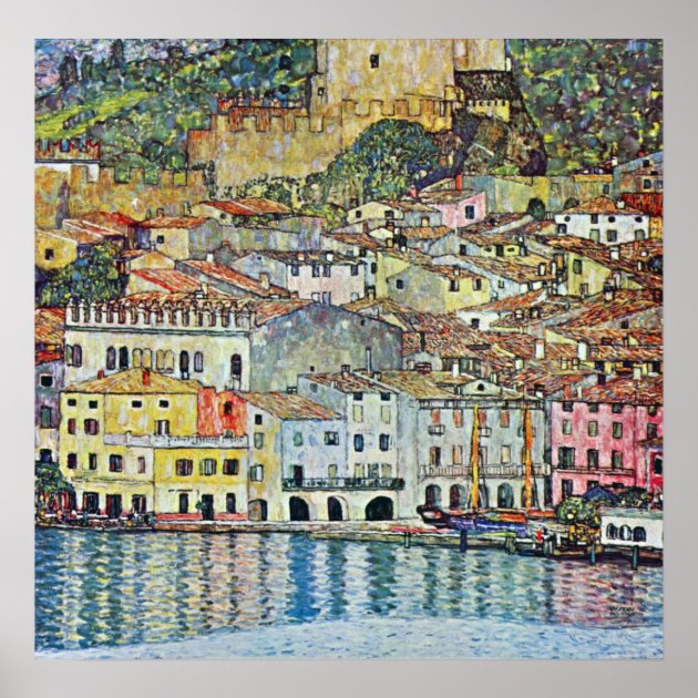 Bring Art Home: Gustav Klimt's 'Malcena At The Gardasee' Giclee Fine Art Print On Canvas – Unframed Repro
