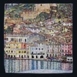 Malcesine at Lake Garda, Gustav Klimt Bandana<br><div class="desc">Gustav Klimt (July 14, 1862 – February 6, 1918) was an Austrian symbolist painter and one of the most prominent members of the Vienna Secession movement. Klimt is noted for his paintings, murals, sketches, and other objets d'art. In addition to his figurative works, which include allegories and portraits, he painted...</div>