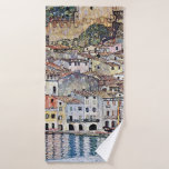 Malcesine at Lake Garda, Gustav Klimt Bath Towel<br><div class="desc">Gustav Klimt (July 14, 1862 – February 6, 1918) was an Austrian symbolist painter and one of the most prominent members of the Vienna Secession movement. Klimt is noted for his paintings, murals, sketches, and other objets d'art. In addition to his figurative works, which include allegories and portraits, he painted...</div>