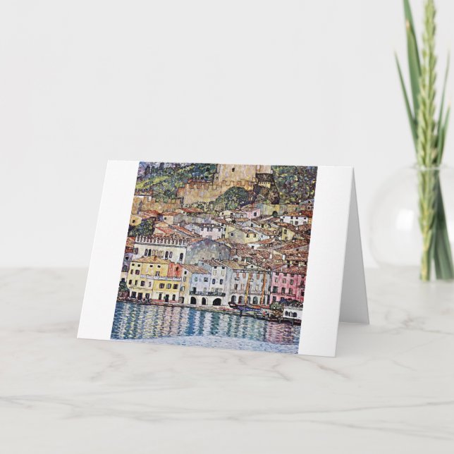 Malcesine at Lake Garda, Gustav Klimt Card (Front)