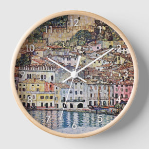 Malcesine at Lake Garda, Gustav Klimt Clock