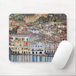 Malcesine at Lake Garda, Gustav Klimt Mouse Mat<br><div class="desc">Gustav Klimt (July 14, 1862 – February 6, 1918) was an Austrian symbolist painter and one of the most prominent members of the Vienna Secession movement. Klimt is noted for his paintings, murals, sketches, and other objets d'art. In addition to his figurative works, which include allegories and portraits, he painted...</div>