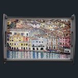 Malcesine at Lake Garda, Gustav Klimt Serving Tray<br><div class="desc">Gustav Klimt (July 14, 1862 – February 6, 1918) was an Austrian symbolist painter and one of the most prominent members of the Vienna Secession movement. Klimt is noted for his paintings, murals, sketches, and other objets d'art. In addition to his figurative works, which include allegories and portraits, he painted...</div>