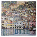 Malcesine at Lake Garda, Gustav Klimt Tile<br><div class="desc">Gustav Klimt (July 14, 1862 – February 6, 1918) was an Austrian symbolist painter and one of the most prominent members of the Vienna Secession movement. Klimt is noted for his paintings, murals, sketches, and other objets d'art. In addition to his figurative works, which include allegories and portraits, he painted...</div>