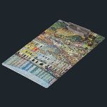 Malcesine on Lake Garda By Gustav Klimt Clipboard<br><div class="desc">Malcesine on Lake Garda (1913) by Gustav Klimt is a vintage Victorian Era Art Nouveau fine art symbolism painting. A beautiful view of the Italian city of Malcesine with buildings and houses on the edge of the harbour. The homes and boats cast a reflection in the calm water. You can...</div>