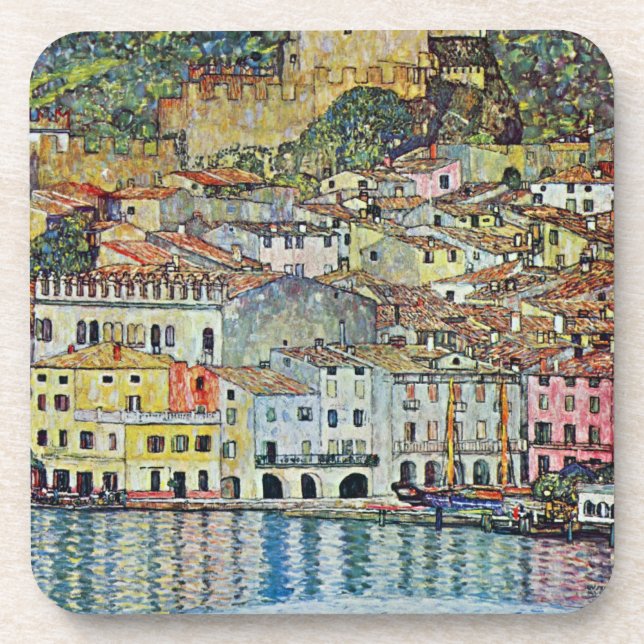 Malcesine on Lake Garda By Gustav Klimt Coaster (Front)