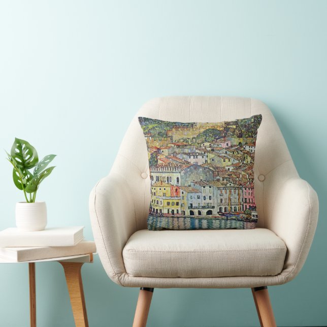 Malcesine on Lake Garda By Gustav Klimt Cushion (Chair)