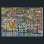 Malcesine on Lake Garda By Gustav Klimt Cutting Board<br><div class="desc">Malcesine on Lake Garda (1913) by Gustav Klimt is a vintage Victorian Era Art Nouveau fine art symbolism painting. A beautiful view of the Italian city of Malcesine with buildings and houses on the edge of the harbour. The homes and boats cast a reflection in the calm water. You can...</div>
