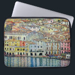 Malcesine on Lake Garda By Gustav Klimt Laptop Sleeve<br><div class="desc">Malcesine on Lake Garda (1913) by Gustav Klimt is a vintage Victorian Era Art Nouveau fine art symbolism painting. A beautiful view of the Italian city of Malcesine with buildings and houses on the edge of the harbour. The homes and boats cast a reflection in the calm water. You can...</div>