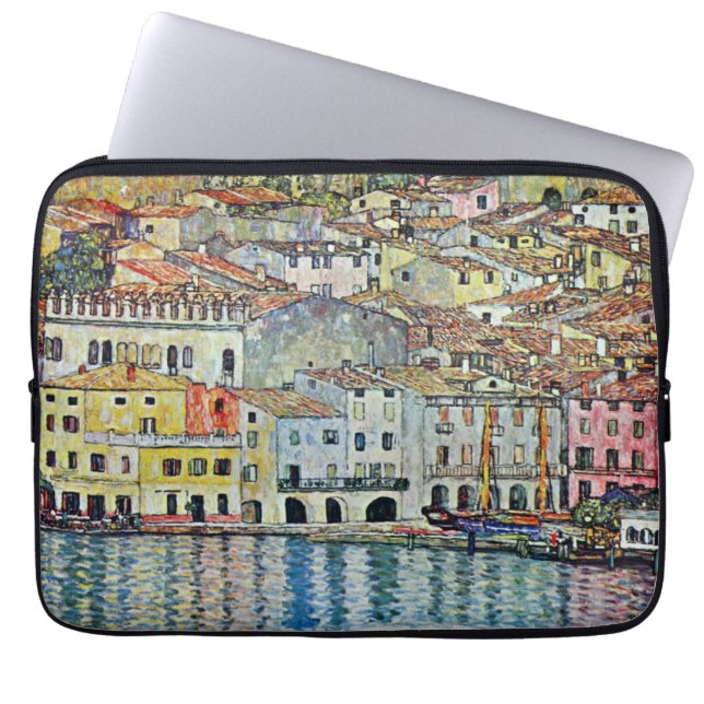 Malcesine on Lake Garda By Gustav Klimt Laptop Sleeve (Front)