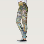 Malcesine on Lake Garda By Gustav Klimt Leggings<br><div class="desc">Malcesine on Lake Garda (1913) by Gustav Klimt is a vintage Victorian Era Art Nouveau fine art symbolism painting. A beautiful view of the Italian city of Malcesine with buildings and houses on the edge of the harbour. The homes and boats cast a reflection in the calm water. You can...</div>