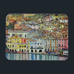 Malcesine on Lake Garda By Gustav Klimt Magnet<br><div class="desc">Malcesine on Lake Garda (1913) by Gustav Klimt is a vintage Victorian Era Art Nouveau fine art symbolism painting. A beautiful view of the Italian city of Malcesine with buildings and houses on the edge of the harbour. The homes and boats cast a reflection in the calm water. You can...</div>
